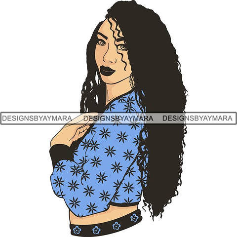 Afro Melanin Popping Dark Latina SVG Cutting Files For Silhouette Cricut and More