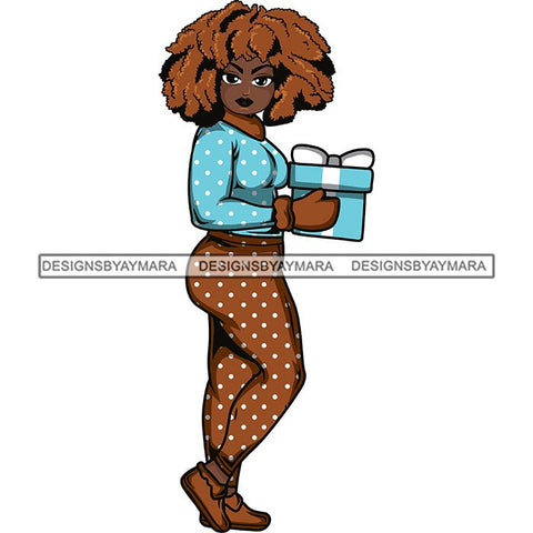 Afro Lola Christmas Winter Pajamas Gift .SVG Cutting Files For Silhouette and Cricut and More!