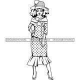 Afro Classy Lola Church Lady Glamour .SVG Clipart Vector Cutting Files For Circuit Silhouette Cricut and More!