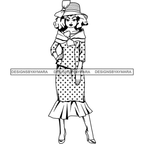Afro Classy Lola Church Lady Glamour .SVG Clipart Vector Cutting Files For Circuit Silhouette Cricut and More!