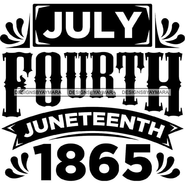 June 19 Juneteenth Emancipation Freedom Holiday African American History  SVG PNG JPG Vector Cutting Files