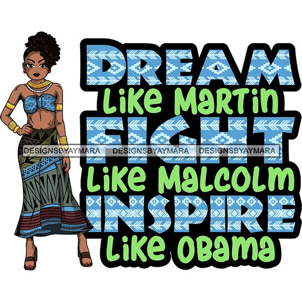 Afro Lola Black History Month Quotes .SVG Clipart Vector Cutting Files For Circuit Silhouette Cricut and More!