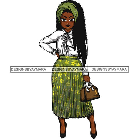 Afro Classy Lola Elegance Glamour Church Lady .SVG Clipart Vector Cutting Files For Circuit Silhouette Cricut and More!
