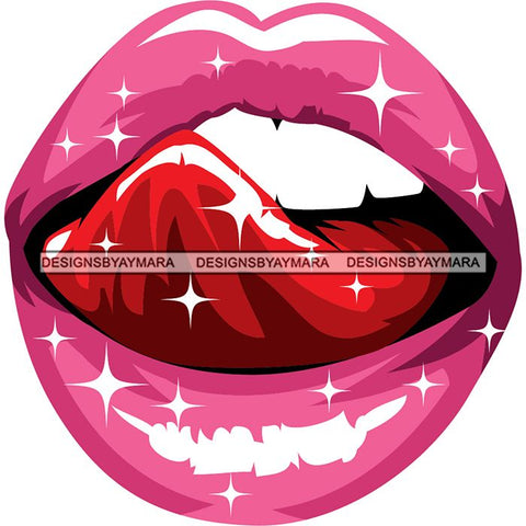 Sensual Glossy Lips SVG Cutting Files