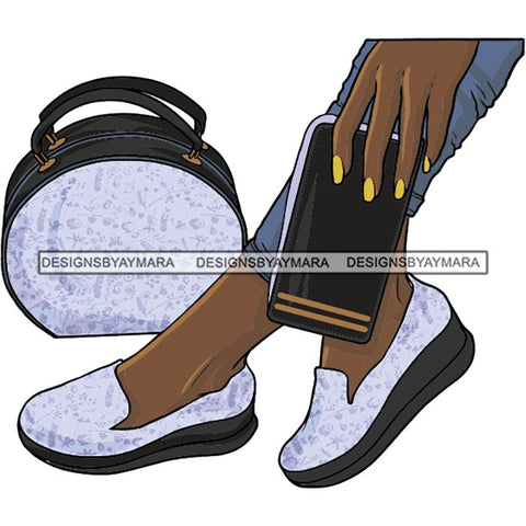 Purse Bag Shoes High Heels Glamour Luxury Fashion Shine SVG Clipart Vector Cutting Files