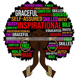 Afro Woman Praying Hair Life Quotes Strong Independent Educated Melanin SVG Cutting Files