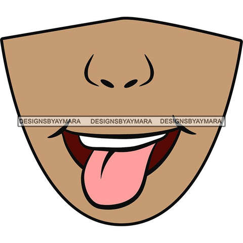 Funny Half Face Cute Designs For Mask Virus Protection SVG Cutting Files