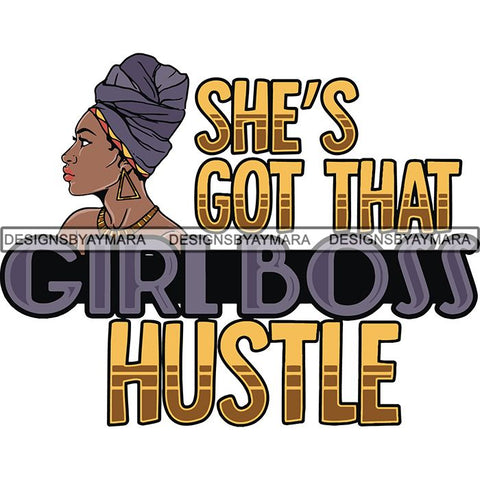 Boss Lady Afro Melanin Successful Black Woman Quotes SVG Cutting Files For Silhouette Cricut and More