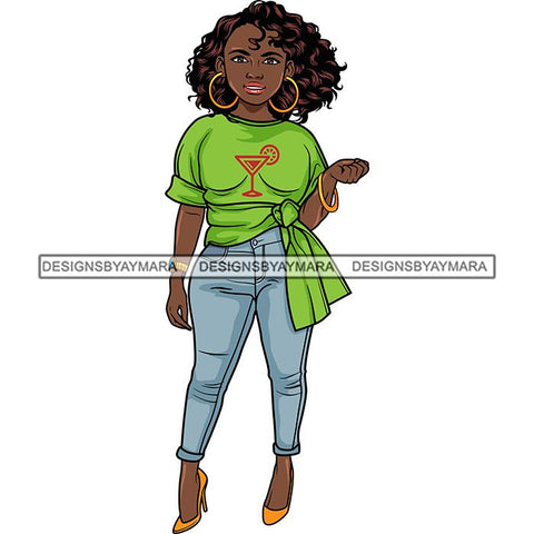Afro Lola Boss Confident Classy Lady SVG Cutting Files For Silhouette Cricut and More