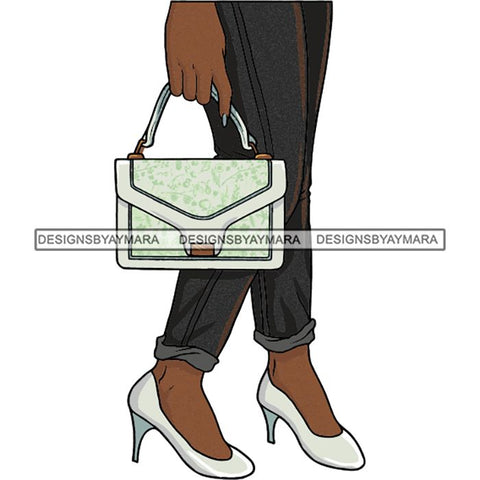 Purse Bag Shoes High Heels Glamour Luxury Fashion Shine SVG Clipart Vector Cutting Files