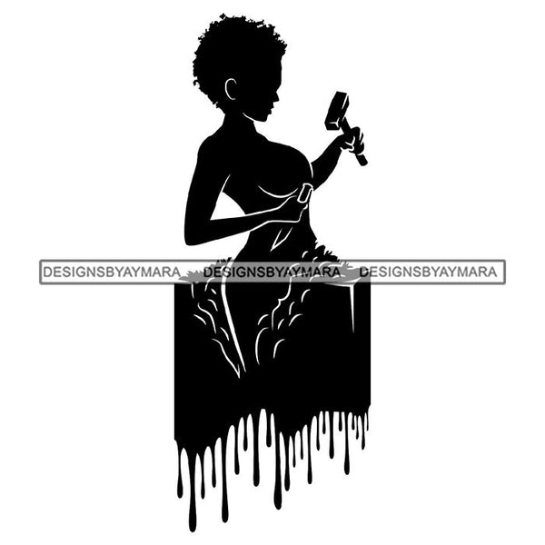 Sensual African Erotic Goddess Safari Savanna Africa Exotic Nature SVG Cutting Files.