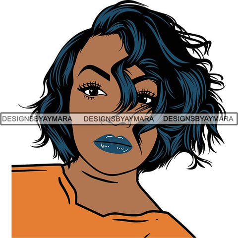 Afro Latin Woman SVG Curly Hairstyle Cutting Files For Silhouette Cricut and More