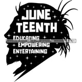 June 19 Juneteenth Emancipation Freedom Holiday African American History  SVG PNG JPG Vector Cutting Files