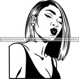 Afro Independent Successful Woman SVG Cutting Files For Silhouette Cricut and More