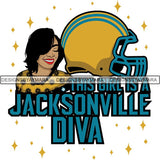 Jacksonville Diva Football Team SVG Cutting Files For Silhouette Cricut and More