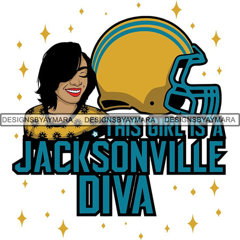 Jacksonville Diva Football Team SVG Cutting Files For Silhouette Cricut and More