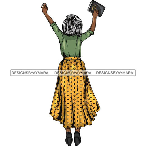 Afro Lola Praying Begging Asking God Lord Faith Strength .SVG Vector Clipart Cutting Files For Silhouette Cricut and More!