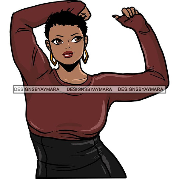 Attractive BBW Nubian Melanin Popping Beautiful African American Big Woman SVG Cutting Files