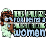 Afro Lola Nurse Doctor Save Life Hero Quotes Wearing Mask Protection Flexing Strong Medical Occupation SVG Cutting Files