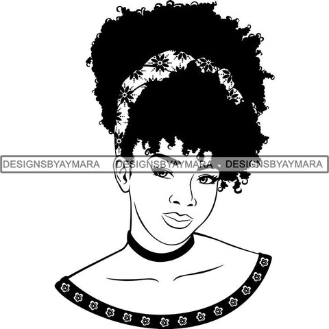 Afro Woman SVG Cut Files For Silhouette and Cricut