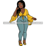 Afro Thick Thigh Big Eyes Woman Sassy Exotic Curvy Goddess .SVG Cutting Files For Silhouette and Cricut and More!