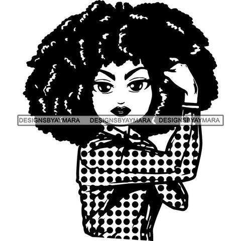 Afro Strong Classy Lola Flexing Believe in Yourself .SVG Cutting Files For Silhouette and Cricut and More!
