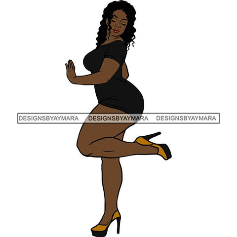 BBW Thick Thigh Woman Sassy Exotic Curvy Big Bone Goddess .SVG Cutting Files For Silhouette and Cricut and More!