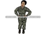 Military Woman USA Proud Melanin PNG Files For Print Not For Cutting