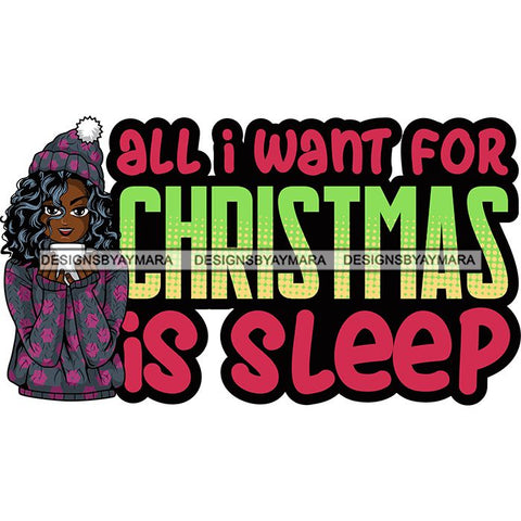 Afro Lola Christmas Hot Coffee Winter Santa Quotes .SVG Cutting Files For Silhouette and Cricut and More!