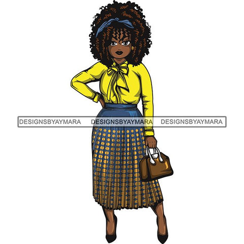Afro Classy Lola Elegance Glamour Church Lady .SVG Clipart Vector Cutting Files For Circuit Silhouette Cricut and More!