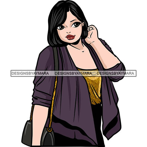 Attractive BBW Nubian Melanin Popping Beautiful African American Big Woman SVG Cutting Files