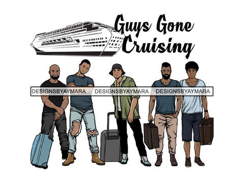 Man Getaway Trip Friends PNG File For Print Not For Cutting