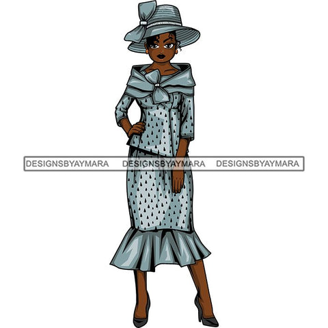Afro Classy Lola Church Lady Glamour .SVG Clipart Vector Cutting Files For Circuit Silhouette Cricut and More!