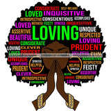 Afro Woman Praying Hair Life Quotes Strong Independent Educated Melanin SVG Cutting Files