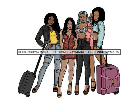 Ladies Trip Flight Getaway PNG Files For Print Not For Cutting