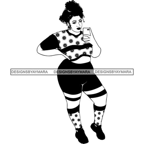 Afro Lady Black Goddess Melanin Dark Latina Morena SVG Files For Cutting and More!