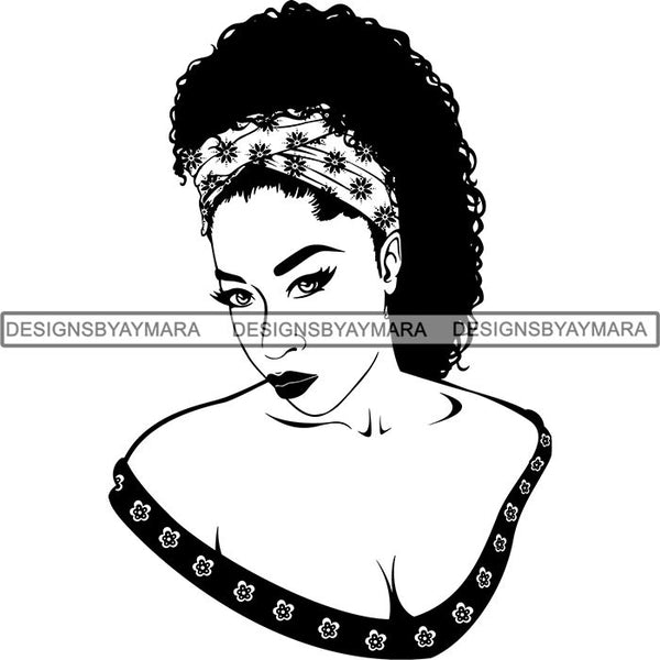 Afro Woman SVG Cut Files For Silhouette and Cricut