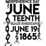 Juneteenth Emancipation Freedom June 19 Holiday African American History  SVG PNG JPG Vector Cutting Files