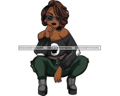 Afro Lola Boss Lady Diva Style .SVG Cutting Files For Silhouette and Cricut and More!