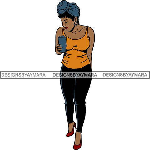 Afro Independent Successful Woman SVG Cutting Files For Silhouette Cricut and More