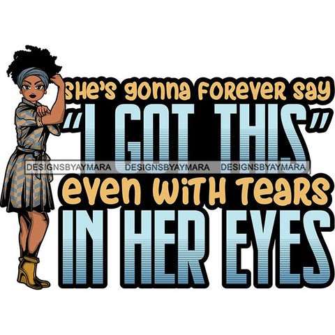 Afro Lola Strong Lady We can Do It Woman Power Flexing Arms Believe in Yourself Quotes .SVG Cutting Files For Silhouette and Cricut and More!