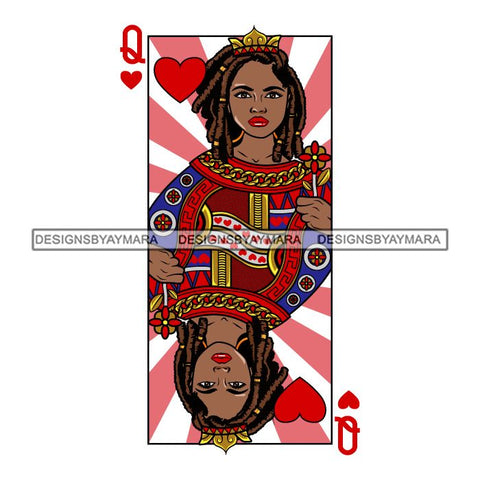 Afro Queen Lola Ace Casino Design Blackjack Poker Gambling Crown Royal SVG Cutting Files For Silhouette Cricut and More!