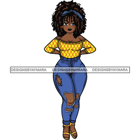 Afro Lola Sassy Exotic Curvy Thick Goddess .SVG Cutting Files For Silhouette and Cricut and More!