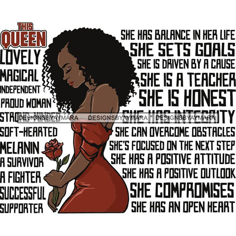Afro Woman This Queen Quotes SVG Files For Cutting and More!