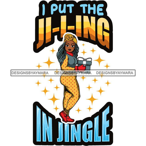 Afro Lola Winter Merry Christmas Santa Quotes .SVG Cutting Files For Silhouette and Cricut and More!