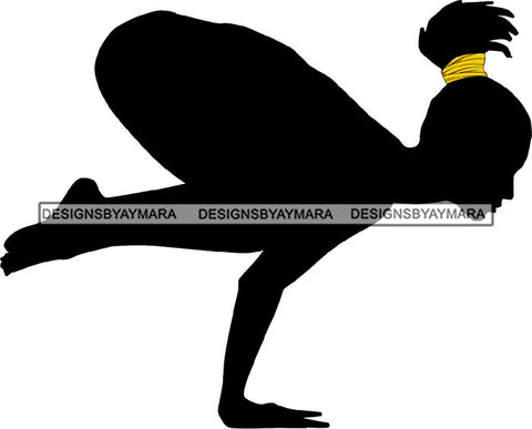 Afro Woman Silhouette Doing Yoga Meditating Relax Meditate .SVG Cutting Files For Silhouette Cricut and More!