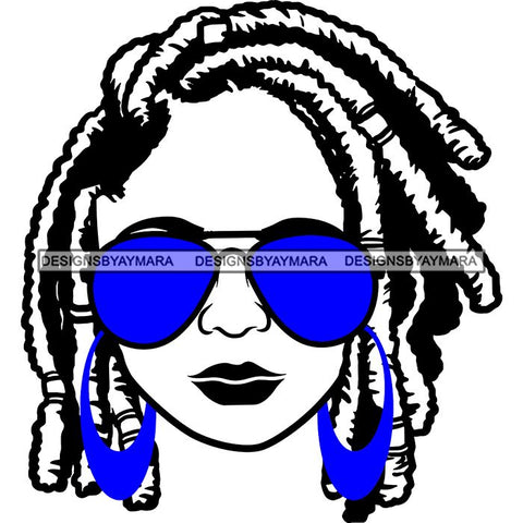 Afro Lola Boss Lady Dope Diva Glamour Wearing Glasses Accesories .SVG Cut Files