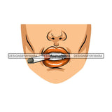 Funny Half Face Cute Designs For Mask Virus Protection SVG Cutting Files