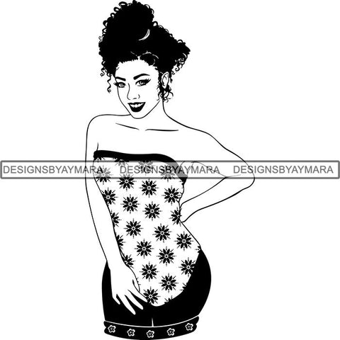 Afro Independent Successful Woman SVG Cutting Files For Silhouette Cricut and More