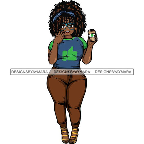 Lola Afro Beautiful Black Proud Woman Like Coffee .SVG Cutting Files For Silhouette and Cricut and More!
